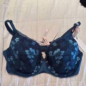 Women's Blue Lace Bra